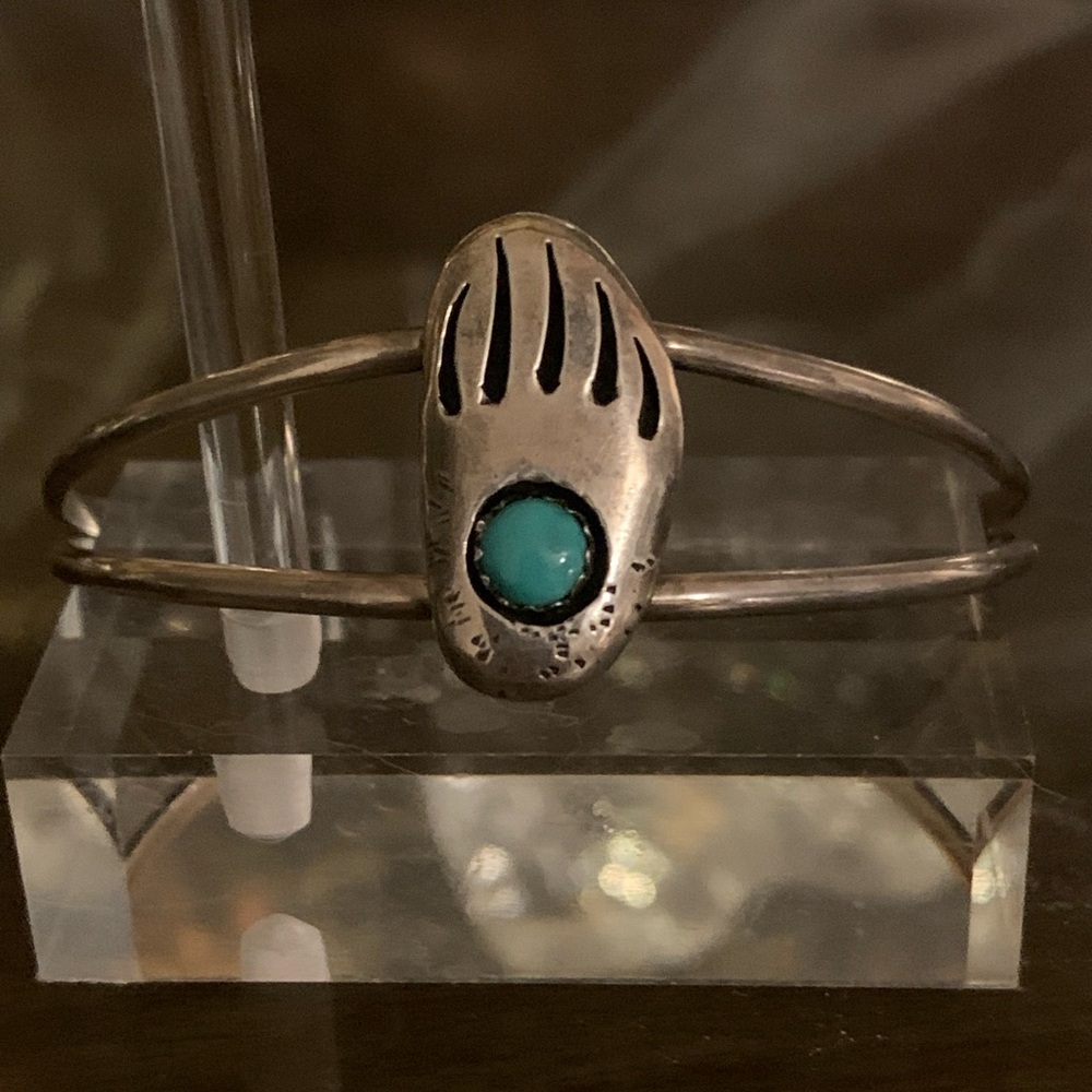 Shadowbox Turquoise Bear Claw Cuff - image 1